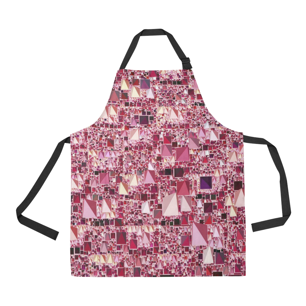 Modern Geo Fun,pink by JamColors All Over Print Apron