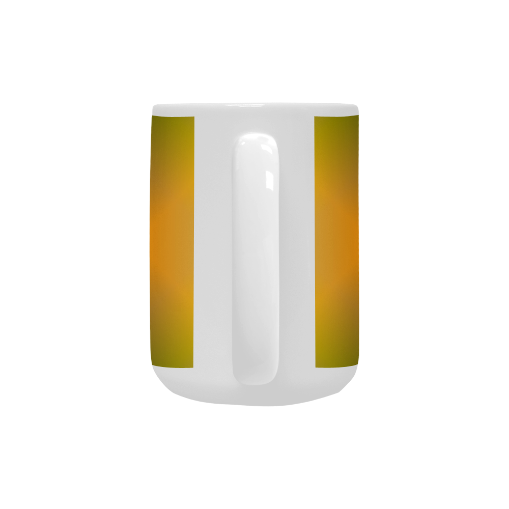 Orange and Green Tartan Plaid Custom Ceramic Mug (15OZ)