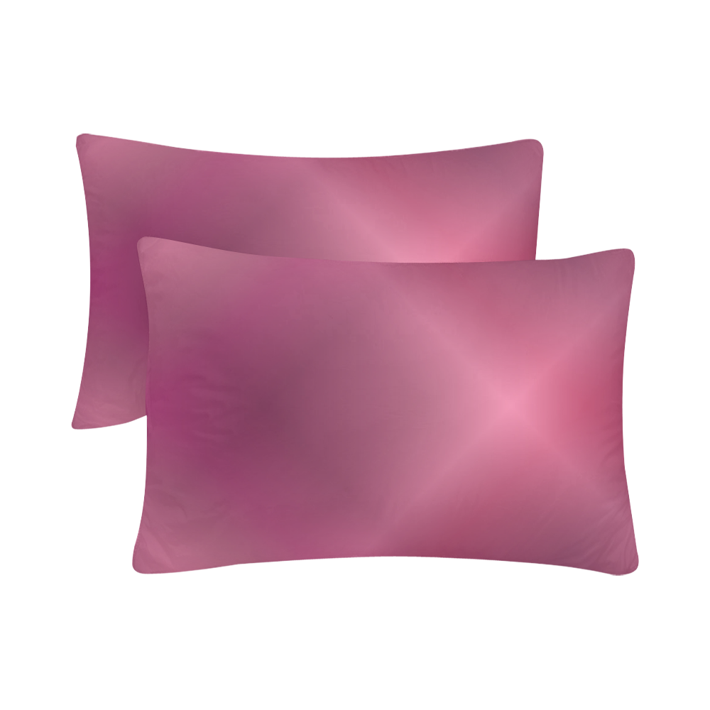 Burgundy and Pink Tartan Plaid Custom Pillow Case 20"x 30" (One Side) (Set of 2)