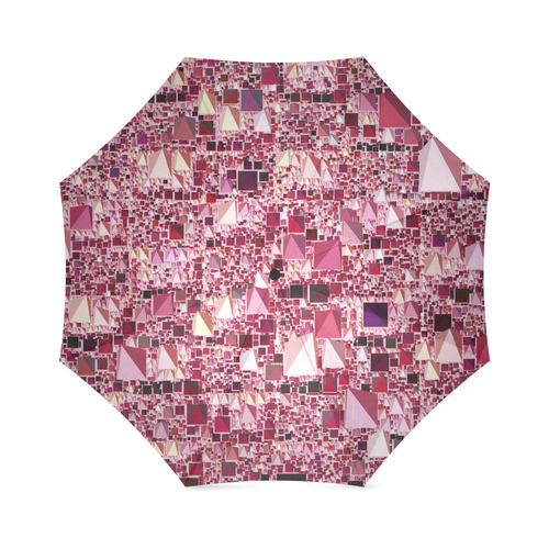 Modern Geo Fun,pink by JamColors Foldable Umbrella (Model U01)