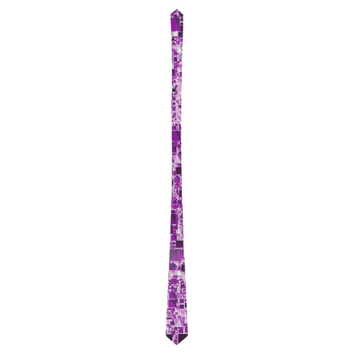 Modern Geo Fun,lilac by JamColors Classic Necktie (Two Sides)