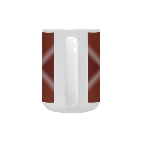 Brown and White Tartan Plaid Custom Ceramic Mug (15OZ)