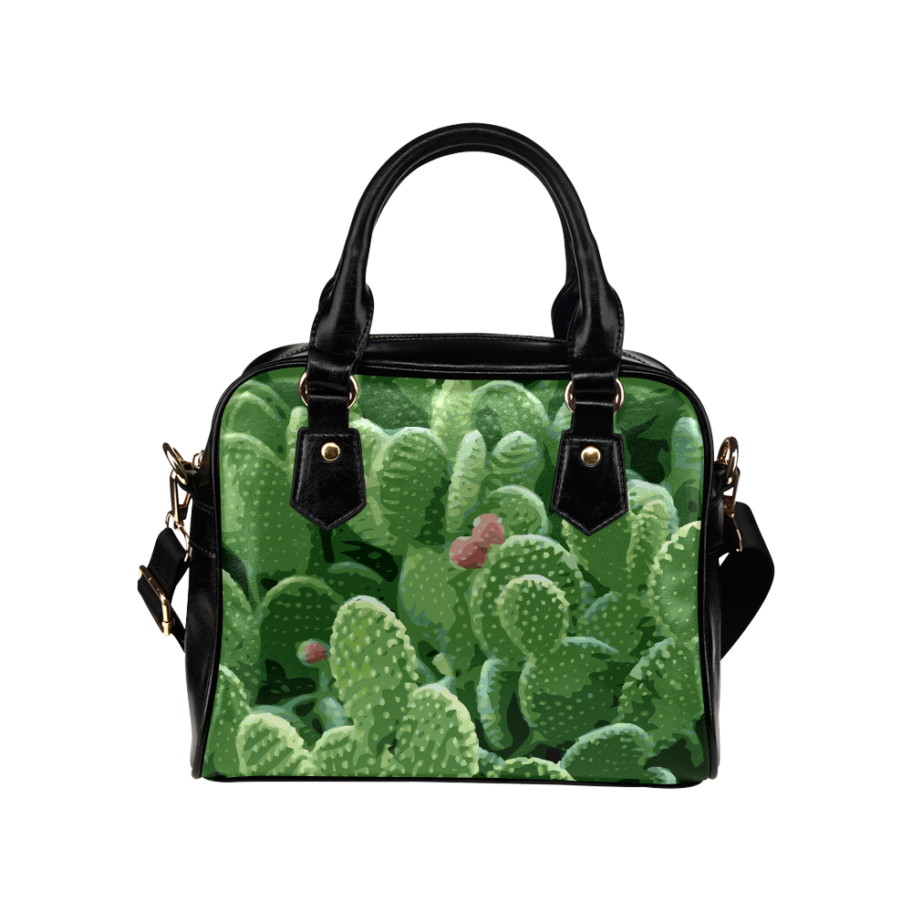 Pricky Pear Cactus With Fruit Shoulder Handbag (Model 1634)