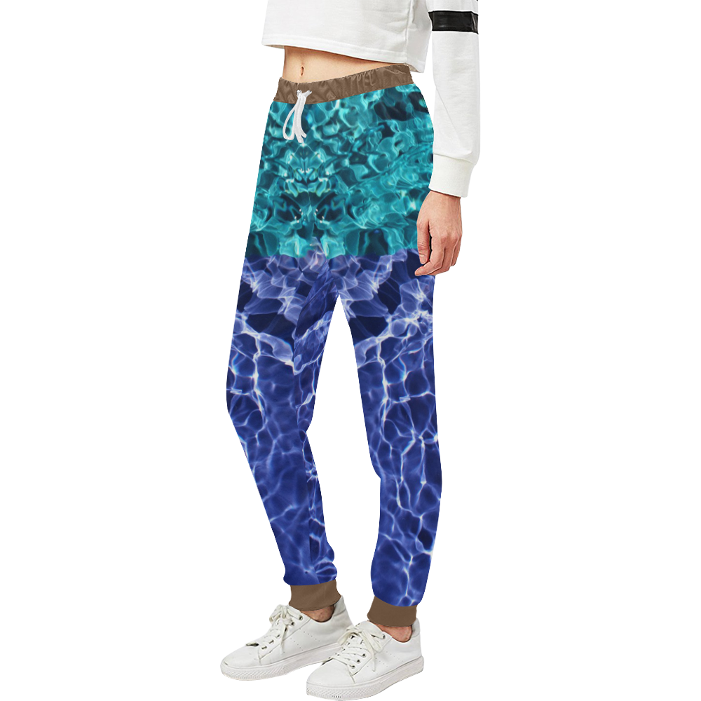 Electric Blue Globes Unisex All Over Print Sweatpants (Model L11)