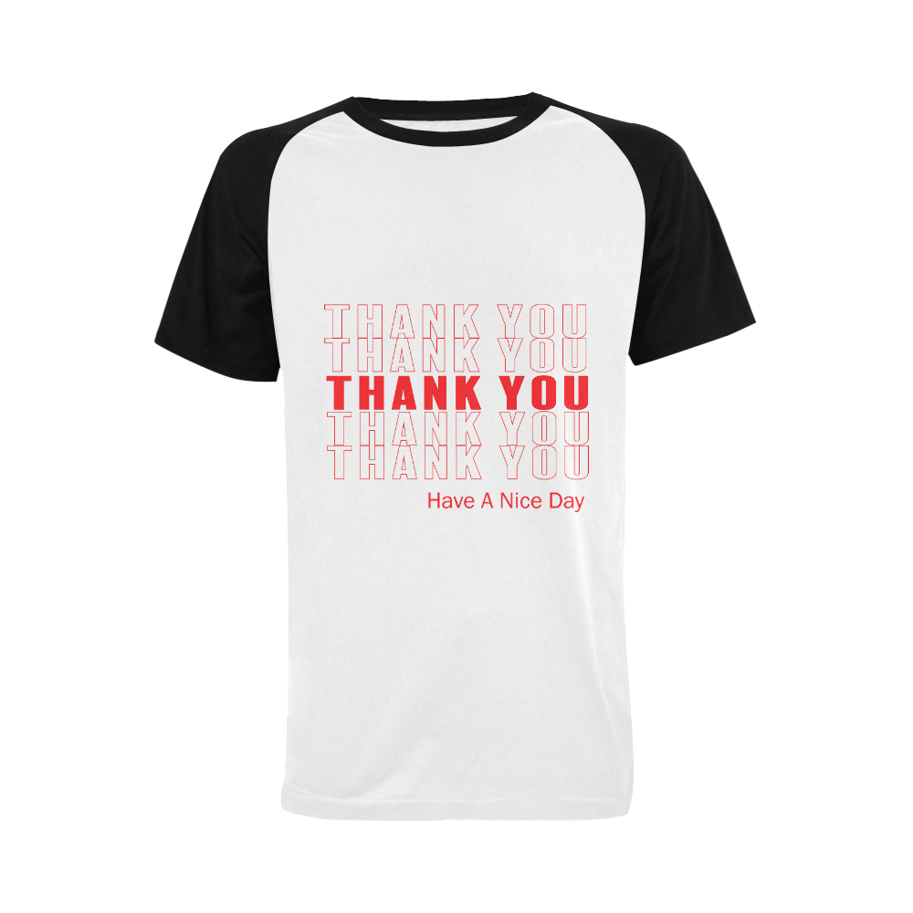 Thank You Come Again Men's Raglan T-shirt Big Size (USA Size) (Model T11)