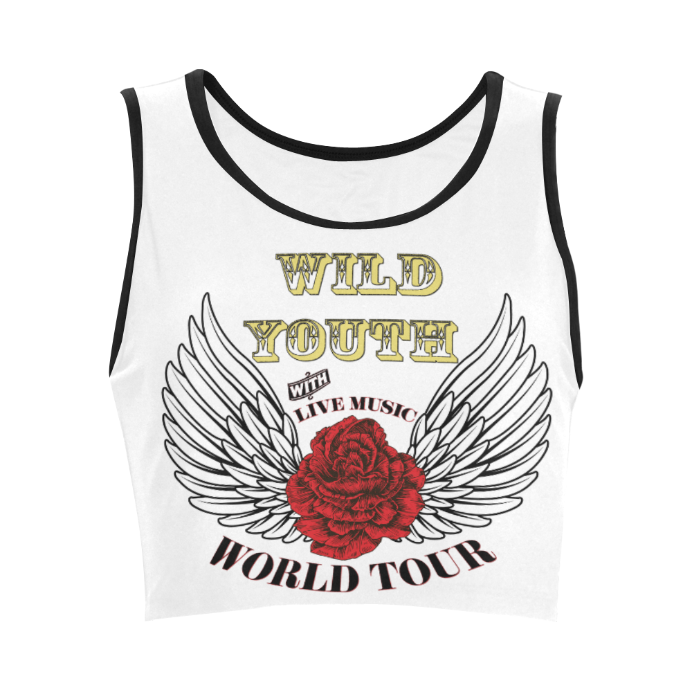 Wild Youth Rockstar Women's Crop Top (Model T42)