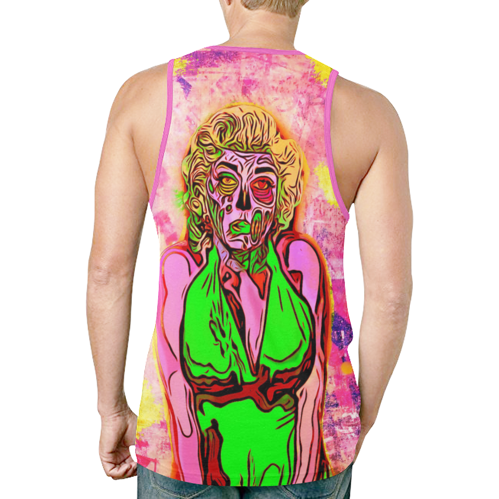 PopArt Zombie Beauty New All Over Print Tank Top for Men (Model T46)