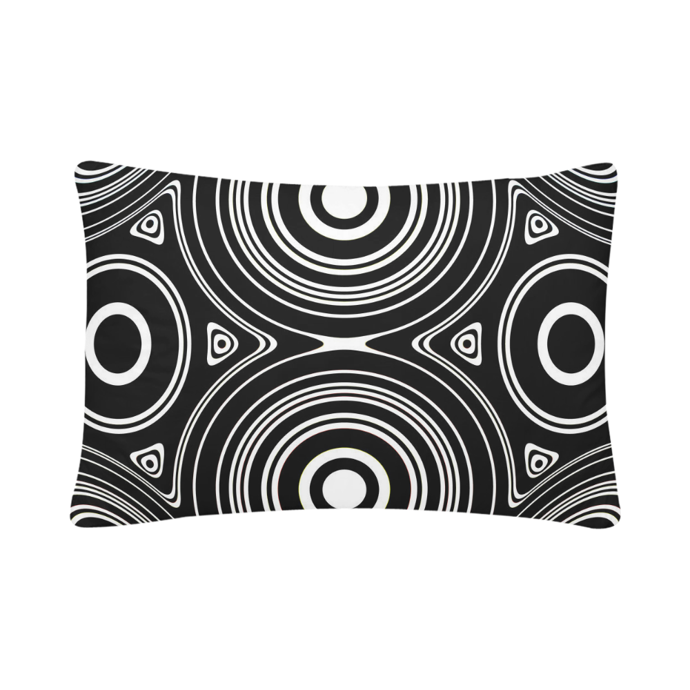 Concentric Circle Pattern Custom Pillow Case 20"x 30" (One Side) (Set of 2)