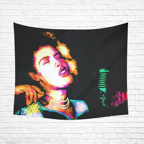 BILLIE HOLIDAY Cotton Linen Wall Tapestry 60"x 51"