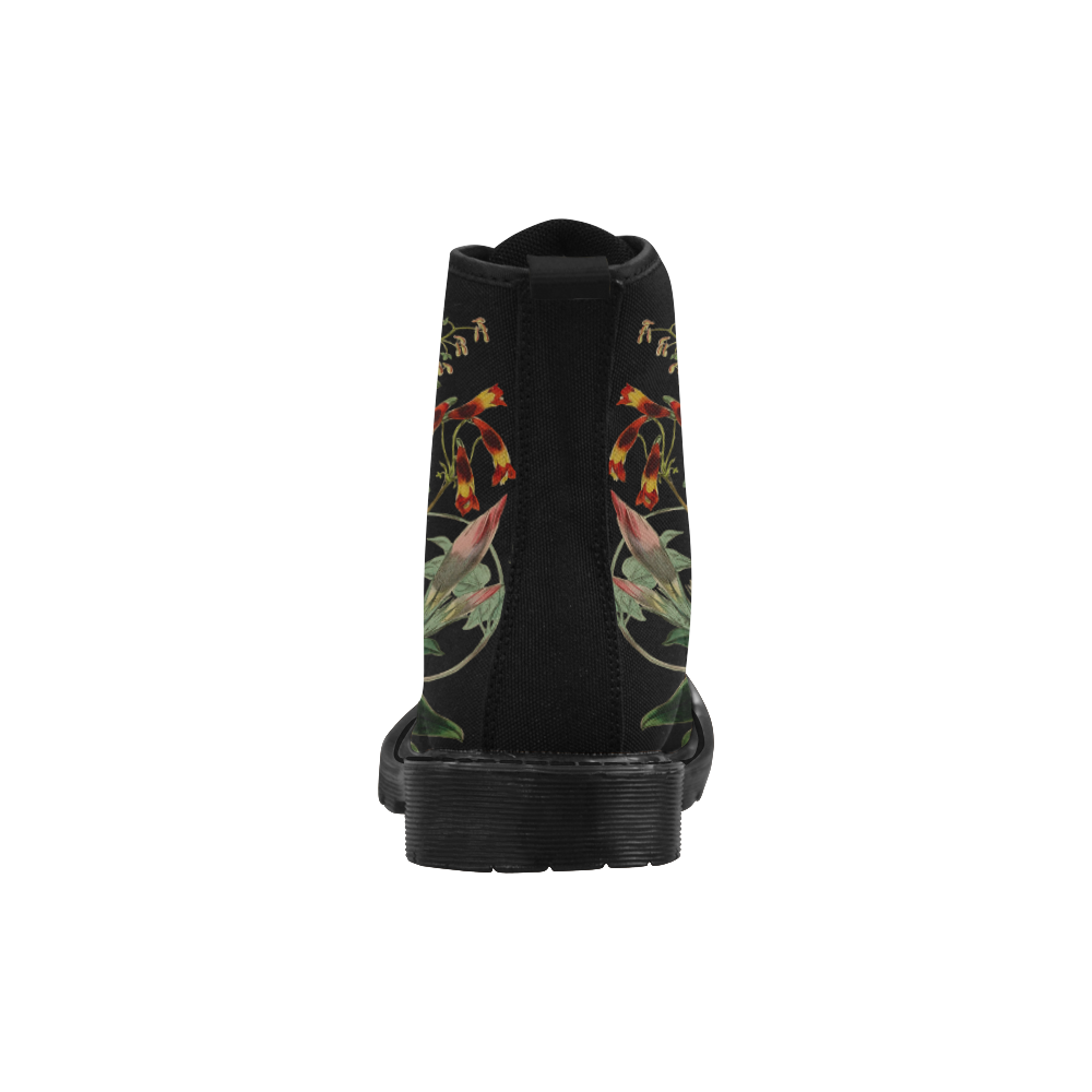 Fantasy Lily Blossom Martin Boots for Women (Black) (Model 1203H)