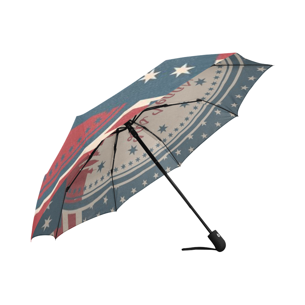 Retro Las Vegas Skyline Auto-Foldable Umbrella (Model U04)