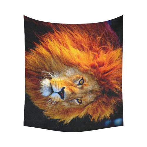 LION Cotton Linen Wall Tapestry 60"x 51"