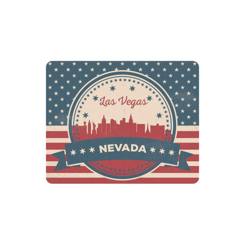 Retro Las Vegas Skyline Rectangle Mousepad
