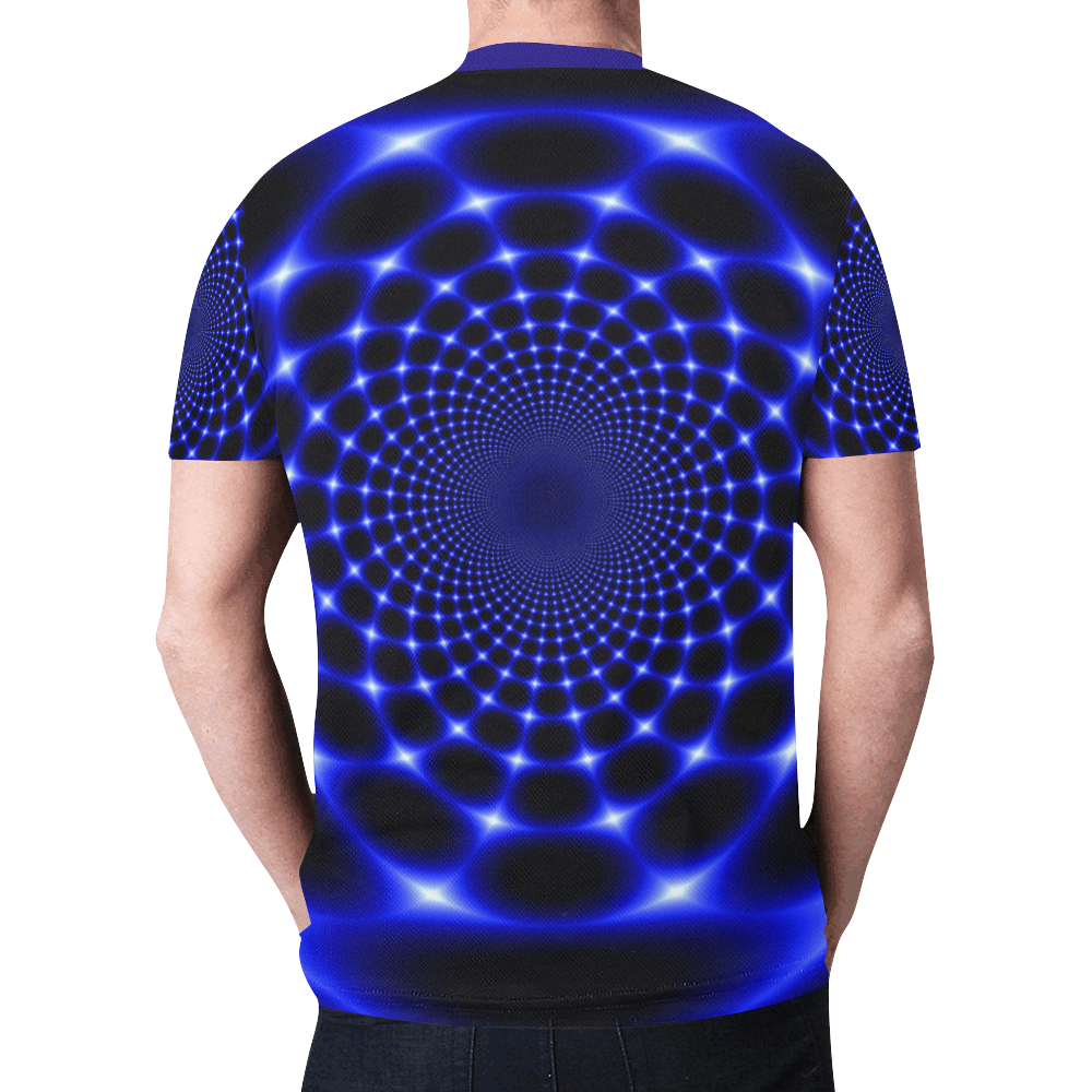 Indigo lotus 2 New All Over Print T-shirt for Men (Model T45)