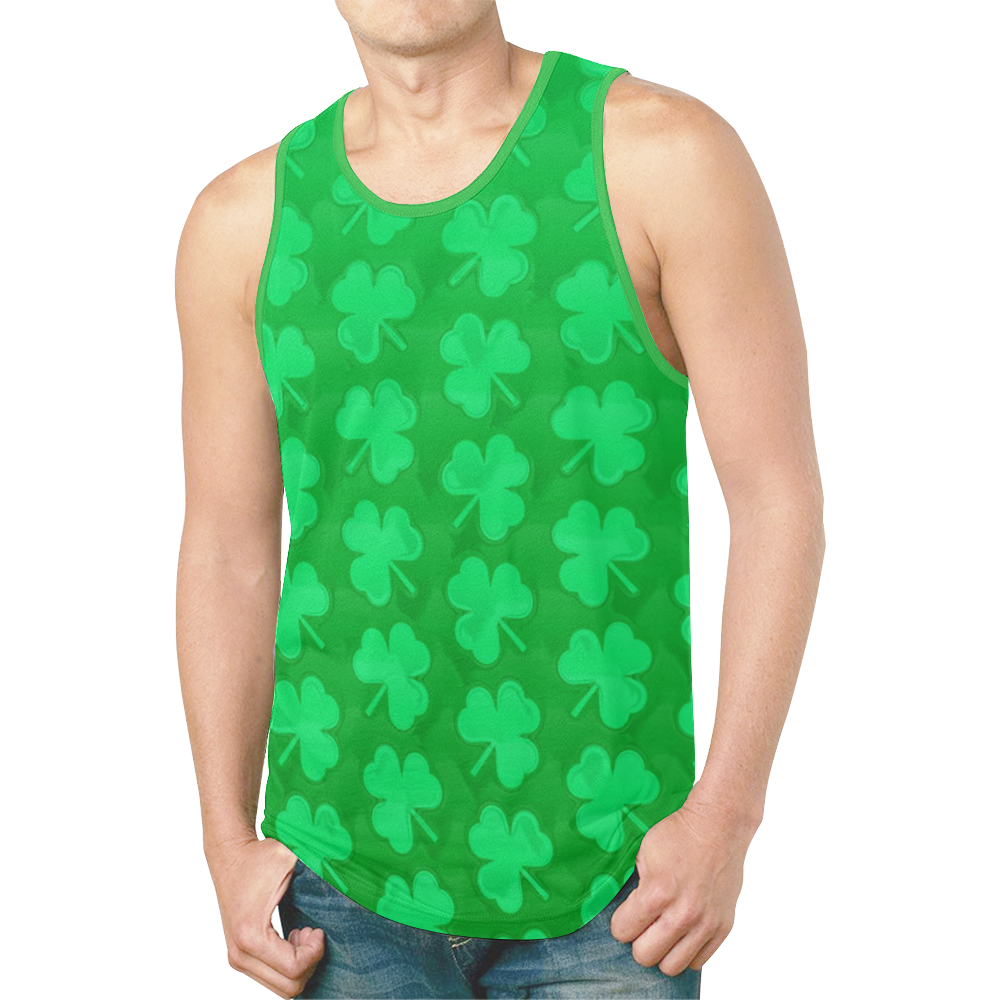 St. Patrick's Day Clovers New All Over Print Tank Top for Men (Model T46)