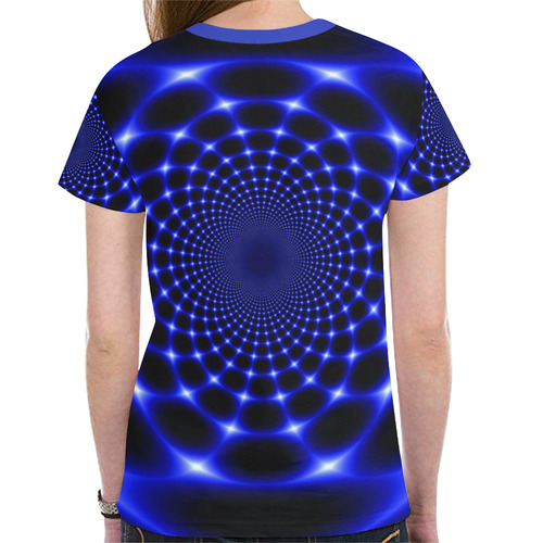 Indigo lotus 2 New All Over Print T-shirt for Women (Model T45)