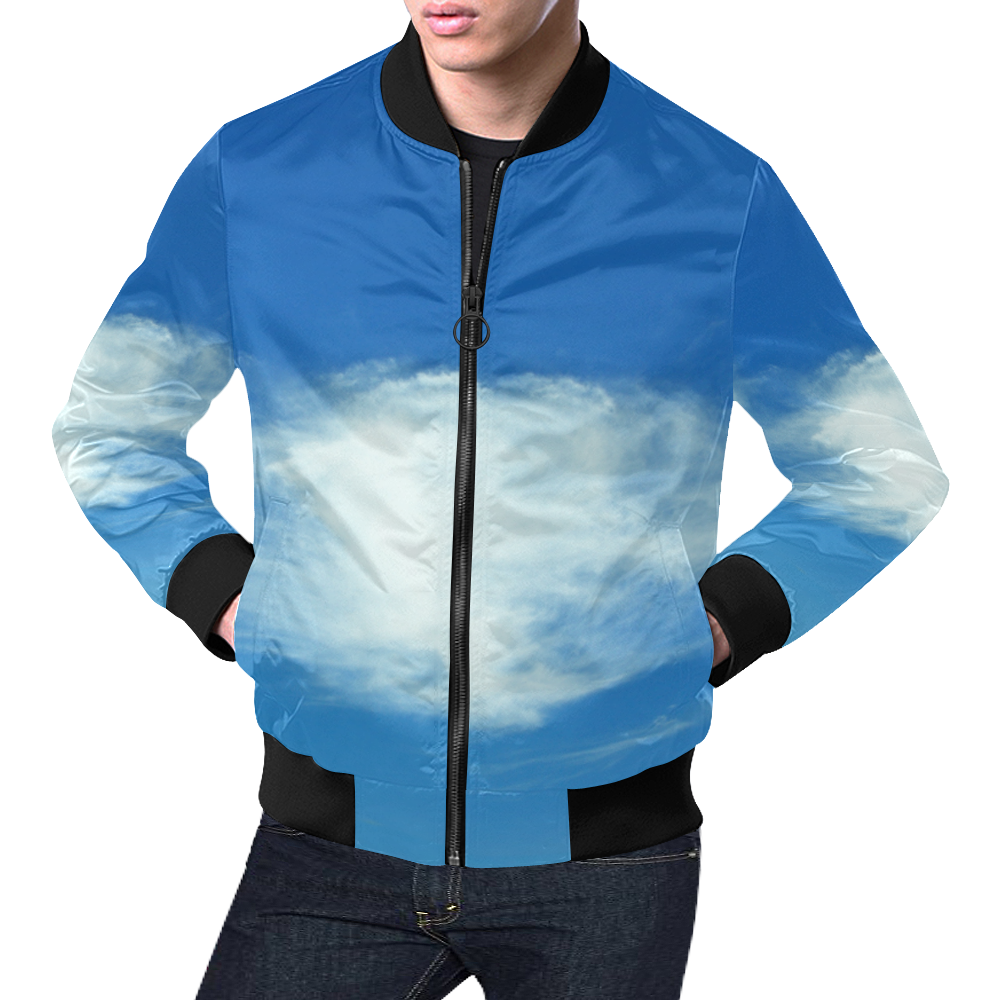 Summer Clouds All Over Print Bomber Jacket for Men (Model H19)