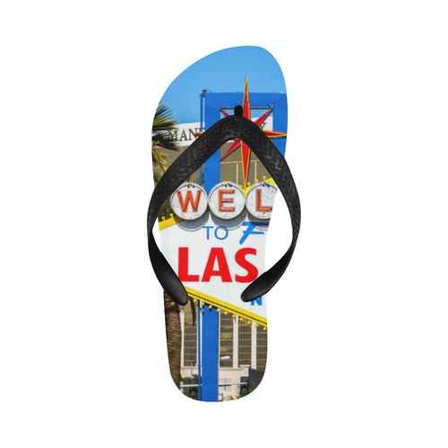 Las Vegas Sign FlipFlops Flip Flops for Men/Women (Model 040)