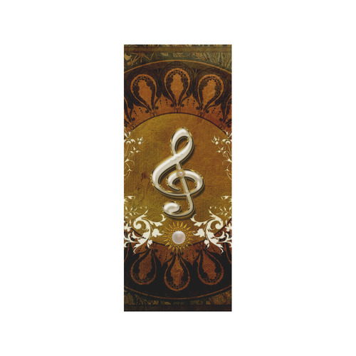 Music, decorative clef with floral elements Quarter Socks