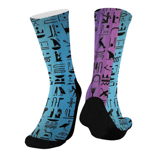 Hieroglyph 3 Mid-Calf Socks (Black Sole)