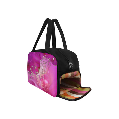 Wonderful floral design Fitness Handbag (Model 1671)