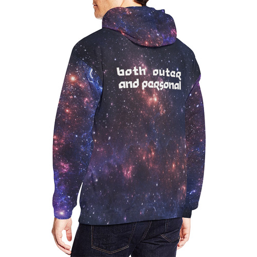 I Love Space All Over Print Hoodie for Men (USA Size) (Model H13)