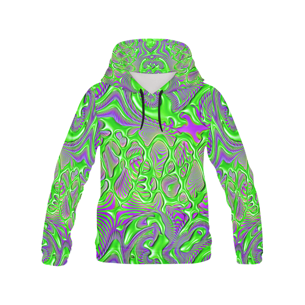 Neon Slime All Over Print Hoodie for Men (USA Size) (Model H13)
