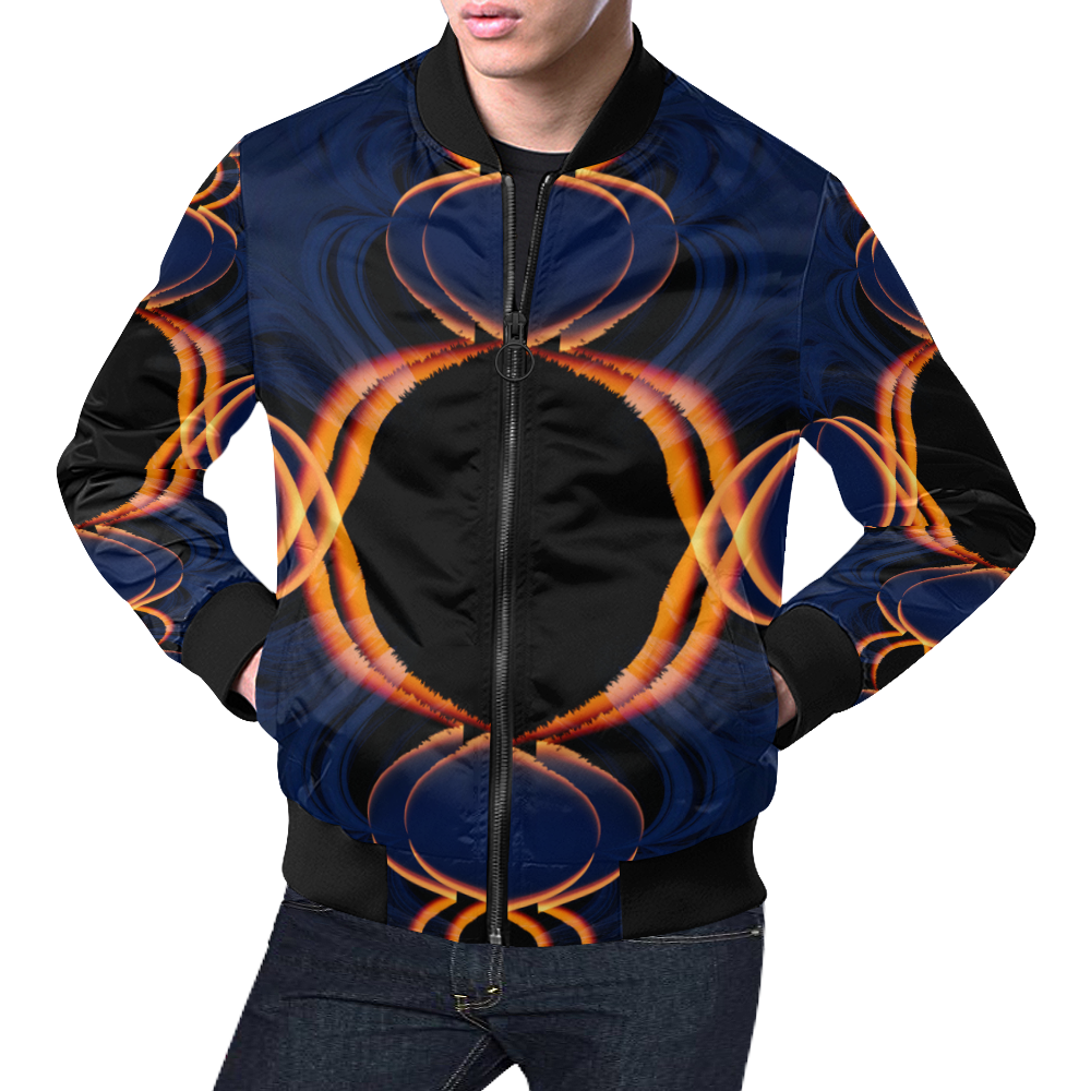 Twisted Eye All Over Print Bomber Jacket for Men (Model H19)