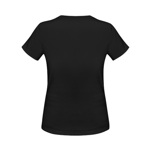 Women T-shirt Black Women's Classic T-Shirt (Model T17）