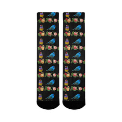 All The Birds and Roses Mid-Calf Socks (Black Sole)