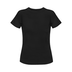 Women T-shirt Black Women's Classic T-Shirt (Model T17）
