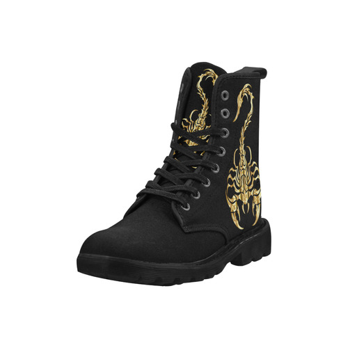 Golden Scorpion Martin Boots for Women (Black) (Model 1203H)