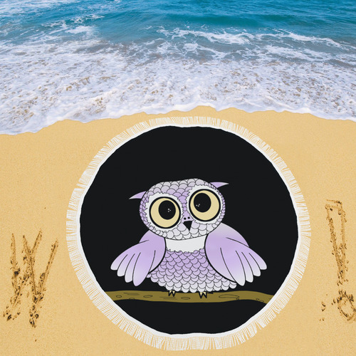 owl Circular Beach Shawl 59"x 59"