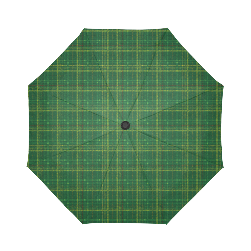 irish style tartan pattern Auto-Foldable Umbrella (Model U04)