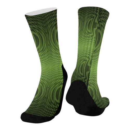 Green Vibrations Mid-Calf Socks (Black Sole)