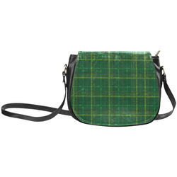 irish style tartan pattern Classic Saddle Bag/Large (Model 1648)