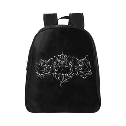 Cat Silver Queens School Backpack (Model 1601)(Small)