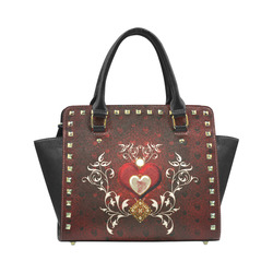 Valentine's day, wonderful hearts Rivet Shoulder Handbag (Model 1645)