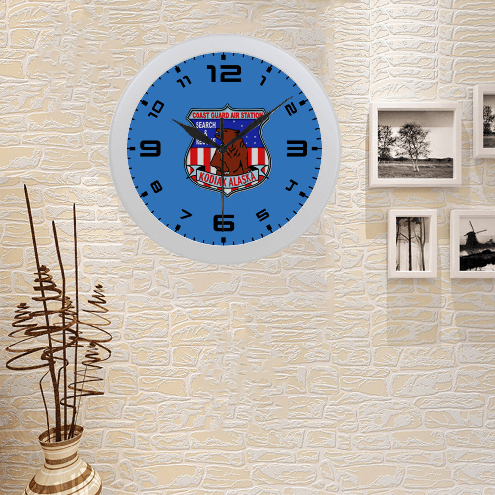 Coast Guard Air Station Kodiak Circular Plastic Wall clock