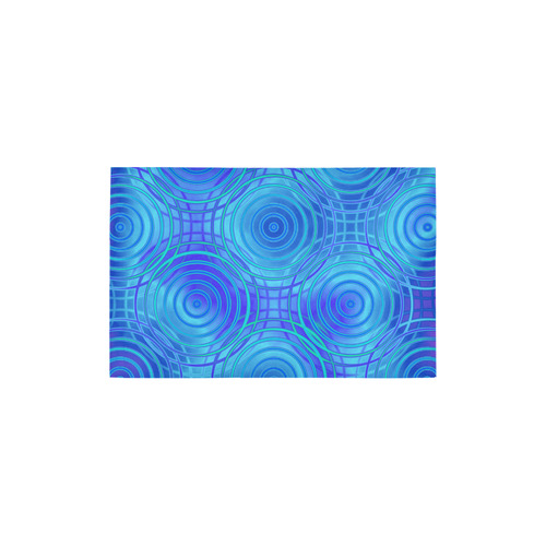 Blue Circles and Ripples Area Rug 2'7"x 1'8‘’