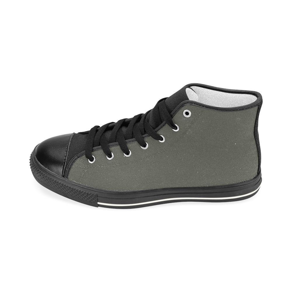 olivegreen Men’s Classic High Top Canvas Shoes (Model 017)