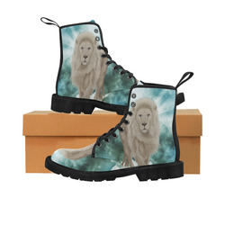 The white lion in the universe Martin Boots for Men (Black) (Model 1203H)
