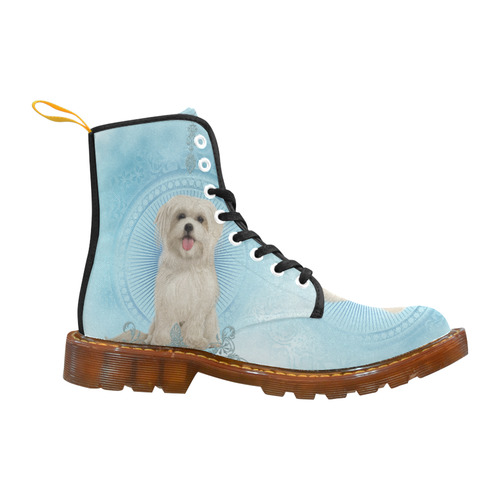 Cute havanese puppy Martin Boots For Men Model 1203H