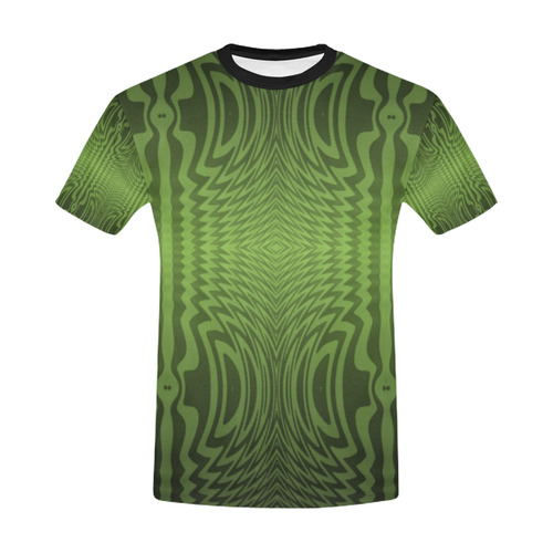 Green Vibrations All Over Print T-Shirt for Men/Large Size (USA Size) Model T40)