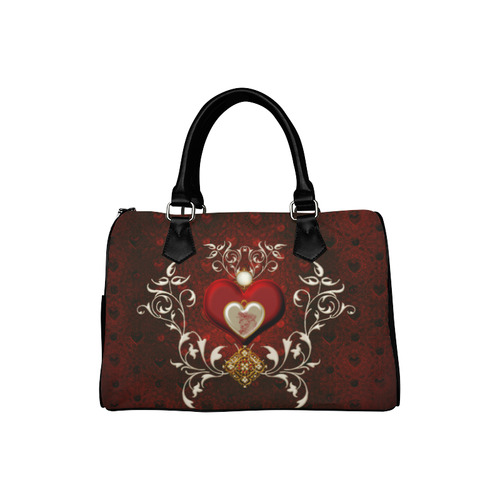 Valentine's day, wonderful hearts Boston Handbag (Model 1621)