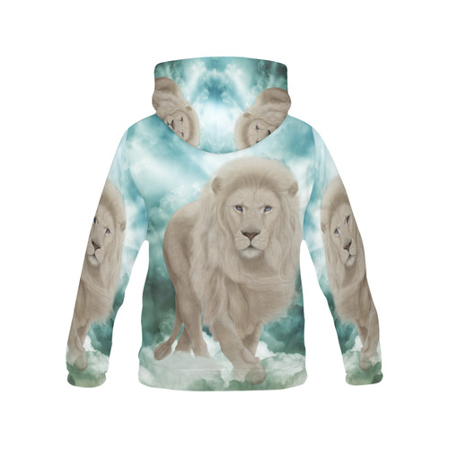 The white lion in the universe All Over Print Hoodie for Women (USA Size) (Model H13)