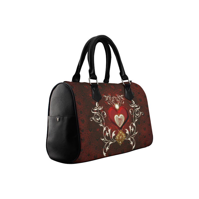 Valentine's day, wonderful hearts Boston Handbag (Model 1621)