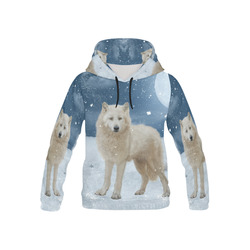 Awesome arctic wolf All Over Print Hoodie for Kid (USA Size) (Model H13)