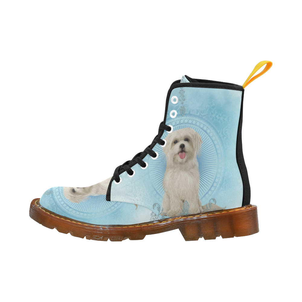 Cute havanese puppy Martin Boots For Men Model 1203H