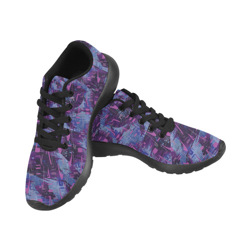 Techno Grunge Punk Women's Running Shoes/Large Size (Model 020)